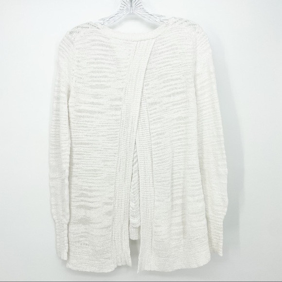Rebecca Taylor Back Split Open Knit Womens Sweater White Size Small Long Sleeve - Picture 12 of 13
